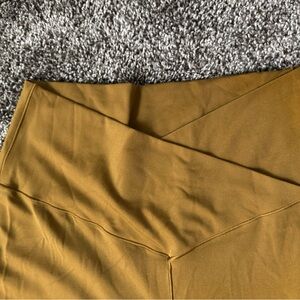 Offline by aerie crossed mustard flared yellow yoga pants